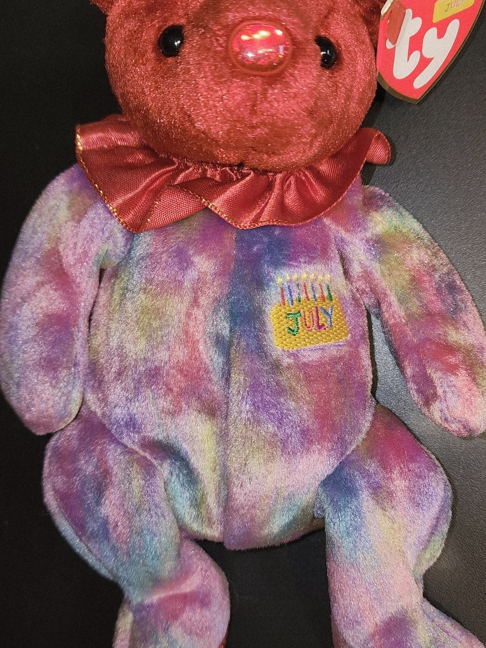 Ty Beanie Baby 'July'  Birthday Bear